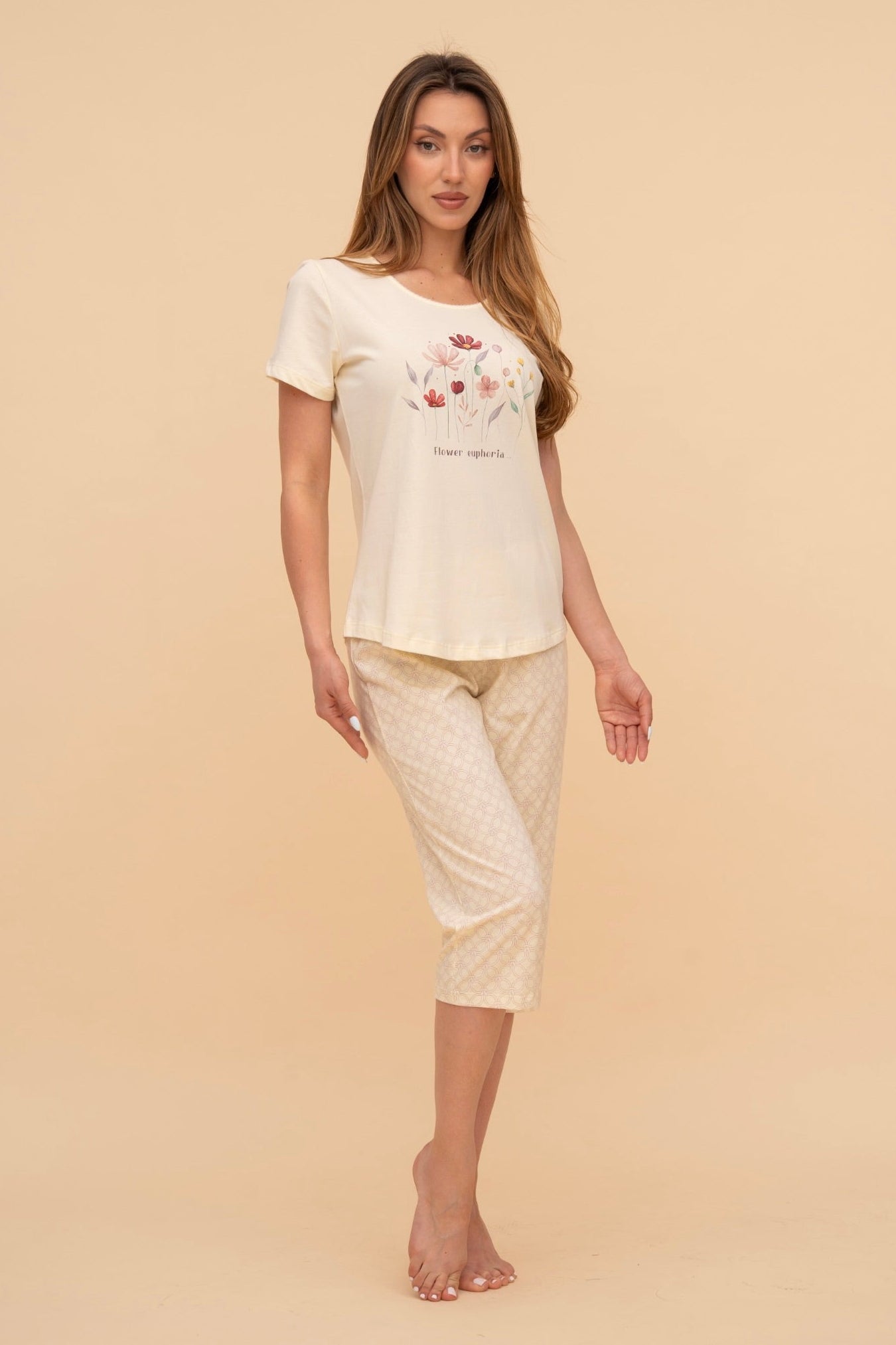 Pijama damă bumbac cu mânecă scurtă „Purse Puppy"