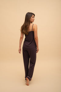 Пижама Модал Потник с Дълго Долнище (Бордо) Иватекс 2