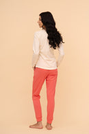 Pijama damă bumbac cu mânecă lungă „Travel Kitty"