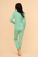Pijama damă bumbac cu mânecă lungă „My Love"