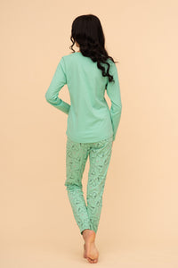 Pijama damă bumbac cu mânecă lungă „My Love"