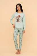 Pijama damă bumbac cu mânecă lungă „Gorgeous"