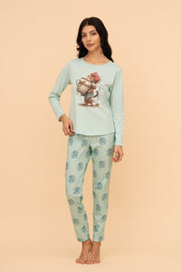 Pijama damă bumbac cu mânecă lungă „Gorgeous"