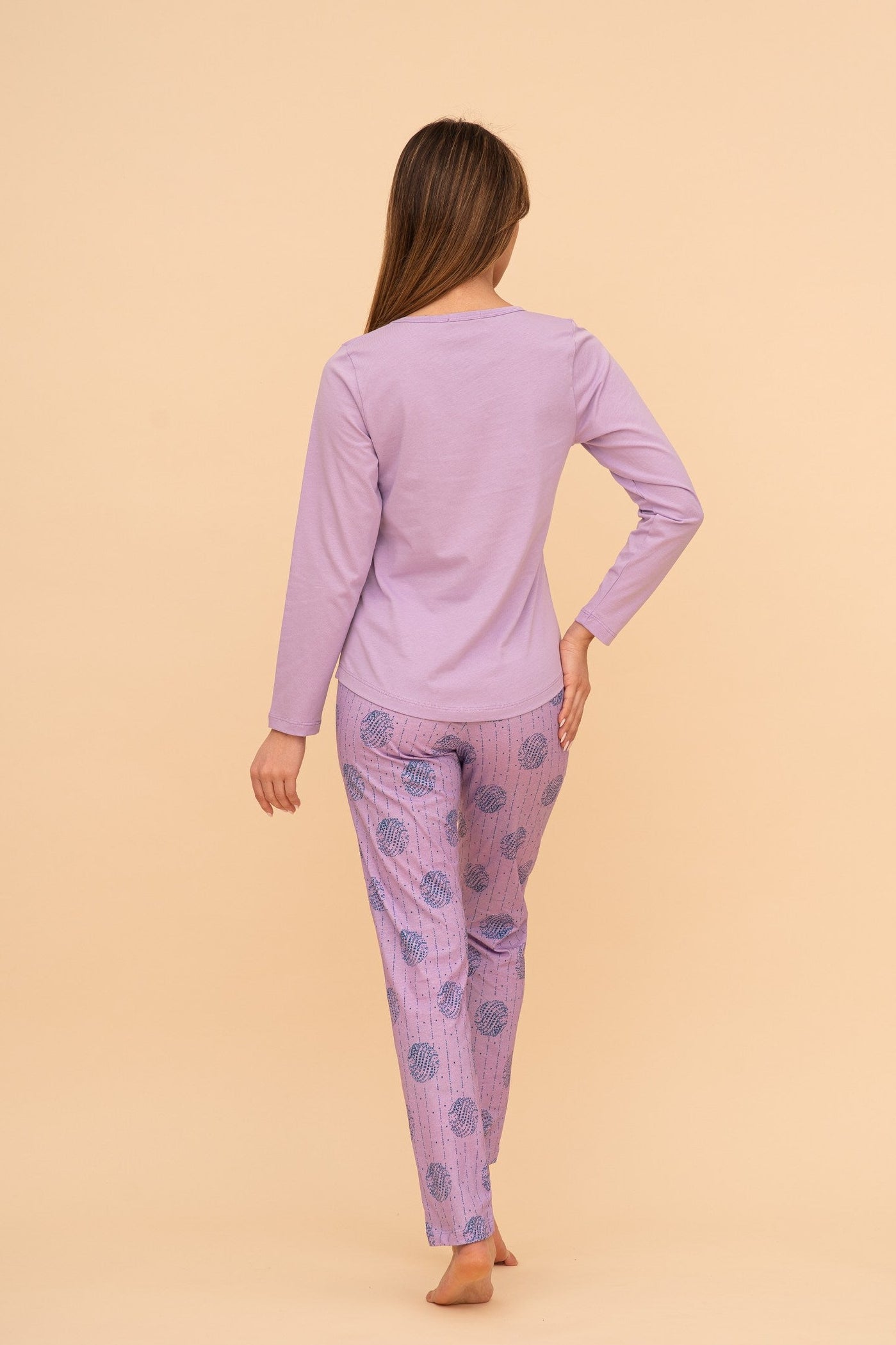 Pijama damă bumbac cu mânecă lungă „Gorgeous"