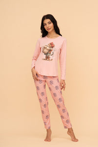 Pijama damă bumbac cu mânecă lungă „Gorgeous"