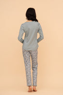 Pijama damă bumbac cu mânecă lungă „Daisy Bunny"