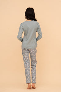Pijama damă bumbac cu mânecă lungă „Daisy Bunny"