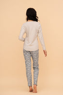 Pijama damă bumbac cu mânecă lungă „Daisy Bunny"