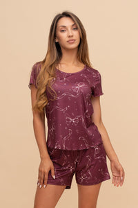 Pijama damă cu mânecă lungă „Midnight Star"
