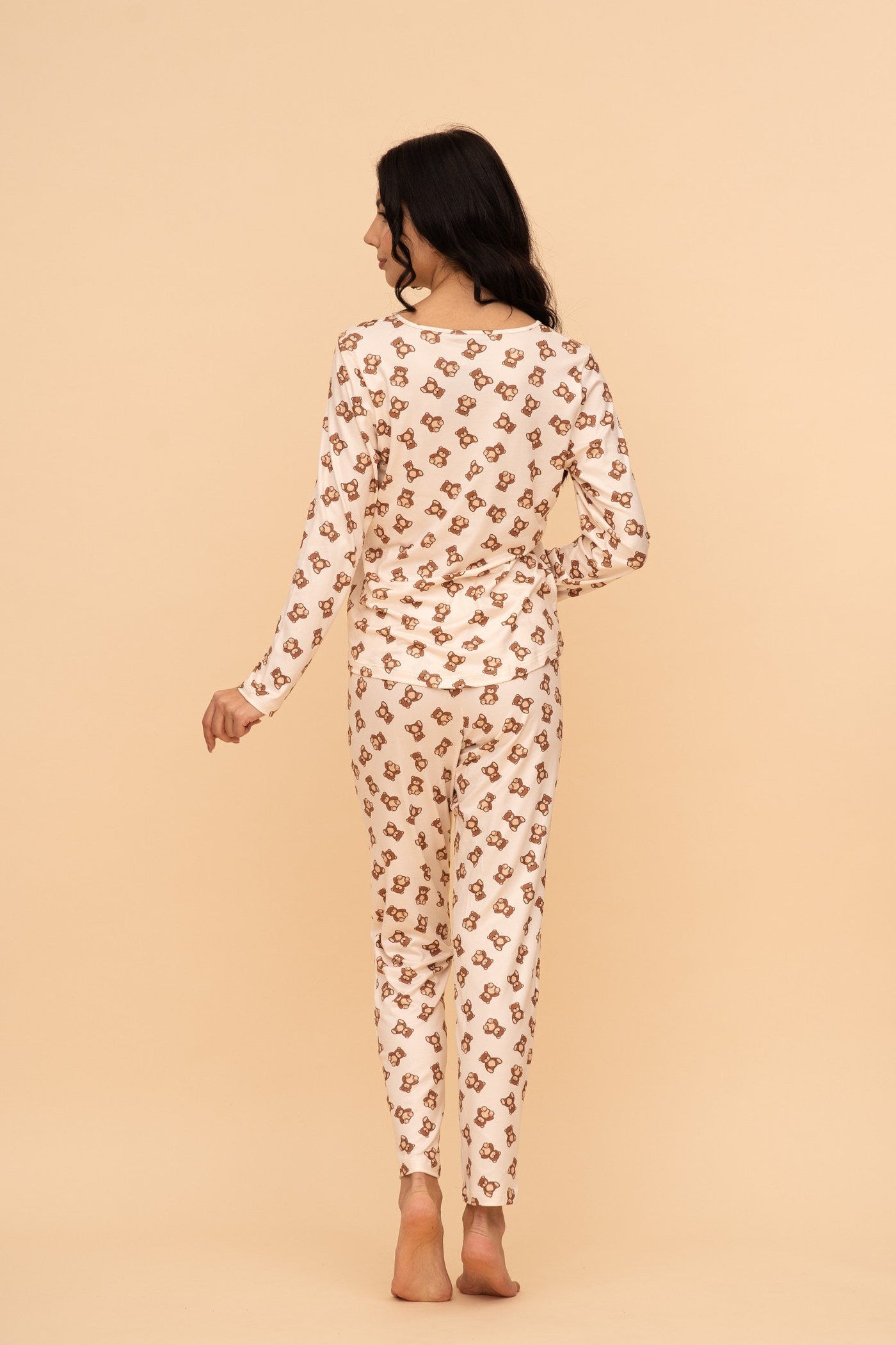 Pijama damă cu mânecă lungă „Teddy Dream"
