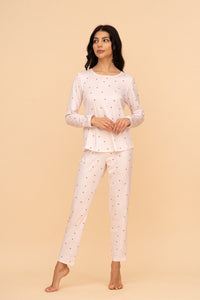 Pijama damă cu mânecă lungă „Love Notes"