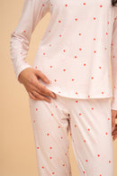 Pijama damă cu mânecă lungă „Love Notes"