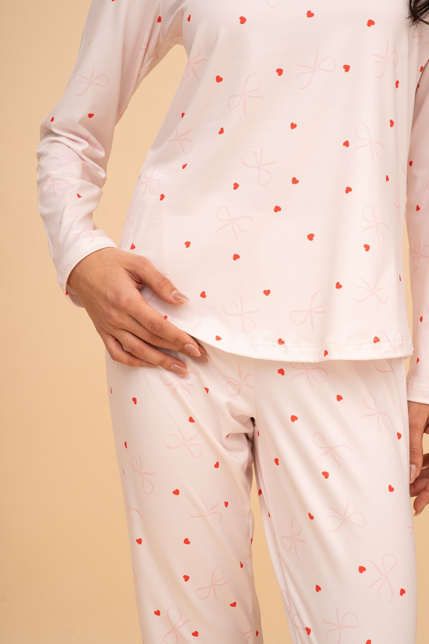 Pijama damă cu mânecă lungă „Love Notes"