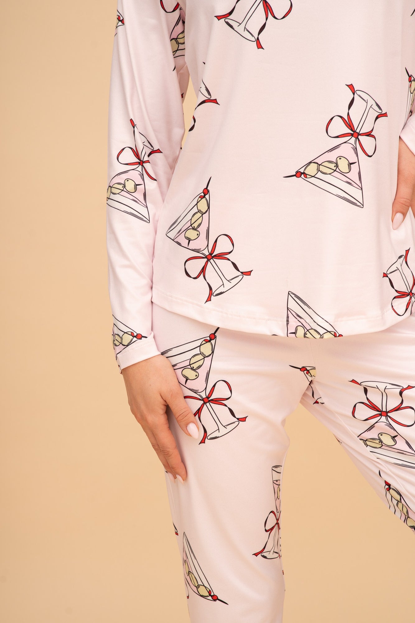 Pijama damă cu mânecă lungă „Cocktail Mood"