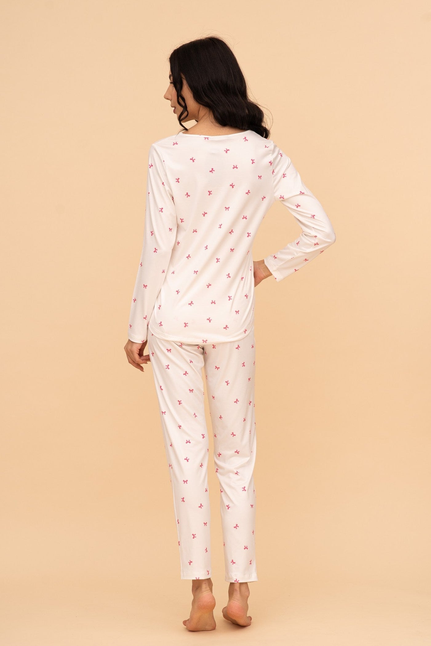 Pijama damă cu mânecă lungă „Rosé Pop”