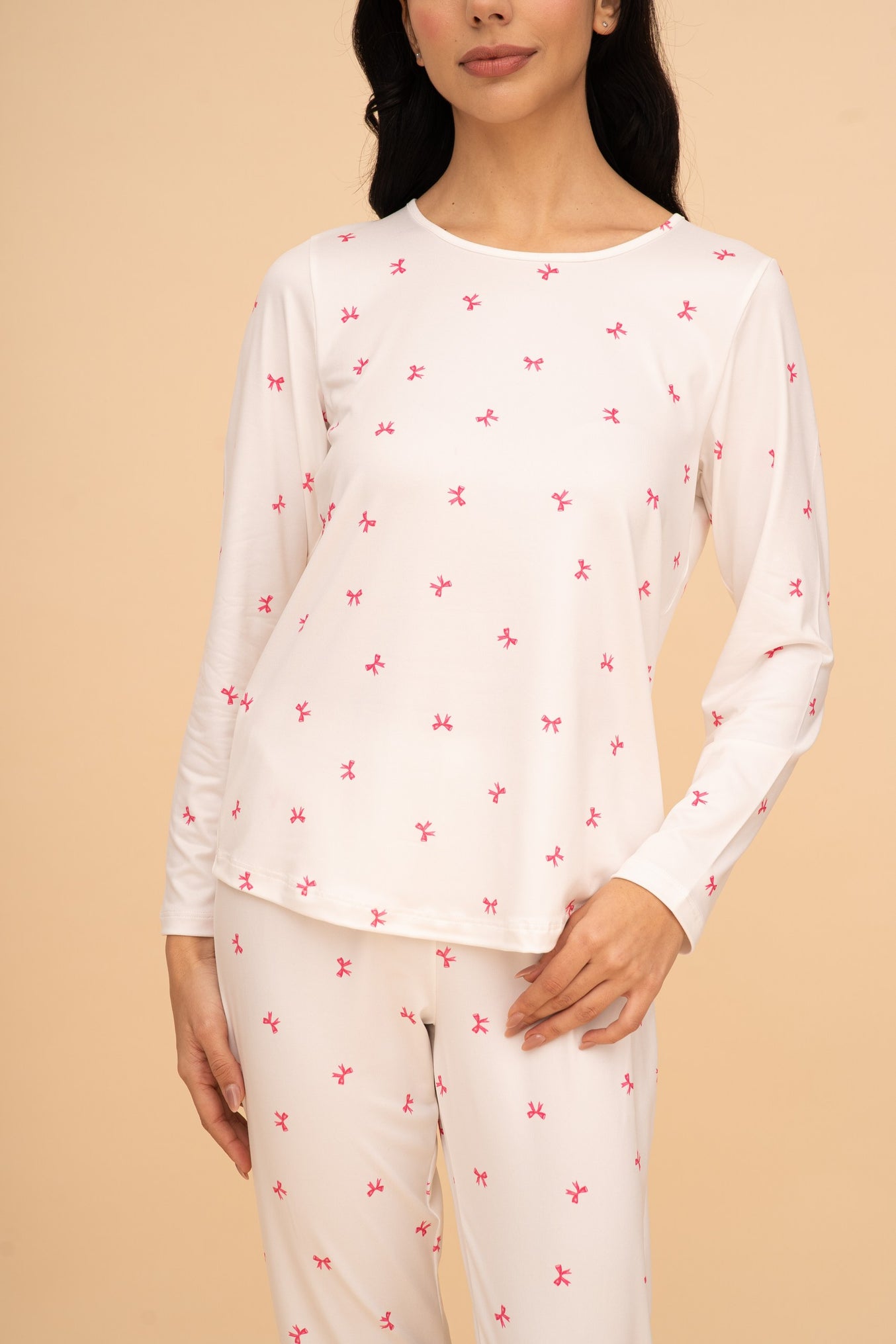 Pijama damă cu mânecă lungă „Rosé Pop”