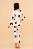 Pijama damă cu mânecă lungă „Midnight Star"