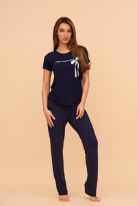Pijama damă bumbac și modal cu mânecă scurtă „Little Miss Perfect”