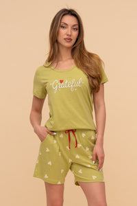 Pijama damă bumbac cu mânecă scurtă „Purse Puppy"