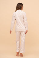 Set pijama damă bumbac cu mânecă lungă „Rose"