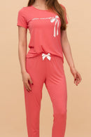 Pijama damă bumbac și modal cu mânecă scurtă „Little Miss Perfect”