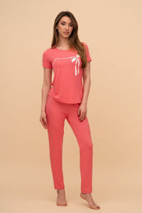 Pijama damă bumbac și modal cu mânecă scurtă „Little Miss Perfect”