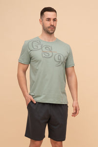 Pijama bărbați bumbac cu mânecă scurtă "GS92"