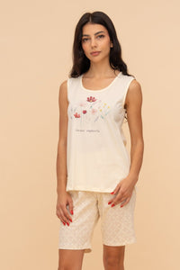Pijama damă bumbac cu mânecă scurtă „Purse Puppy"