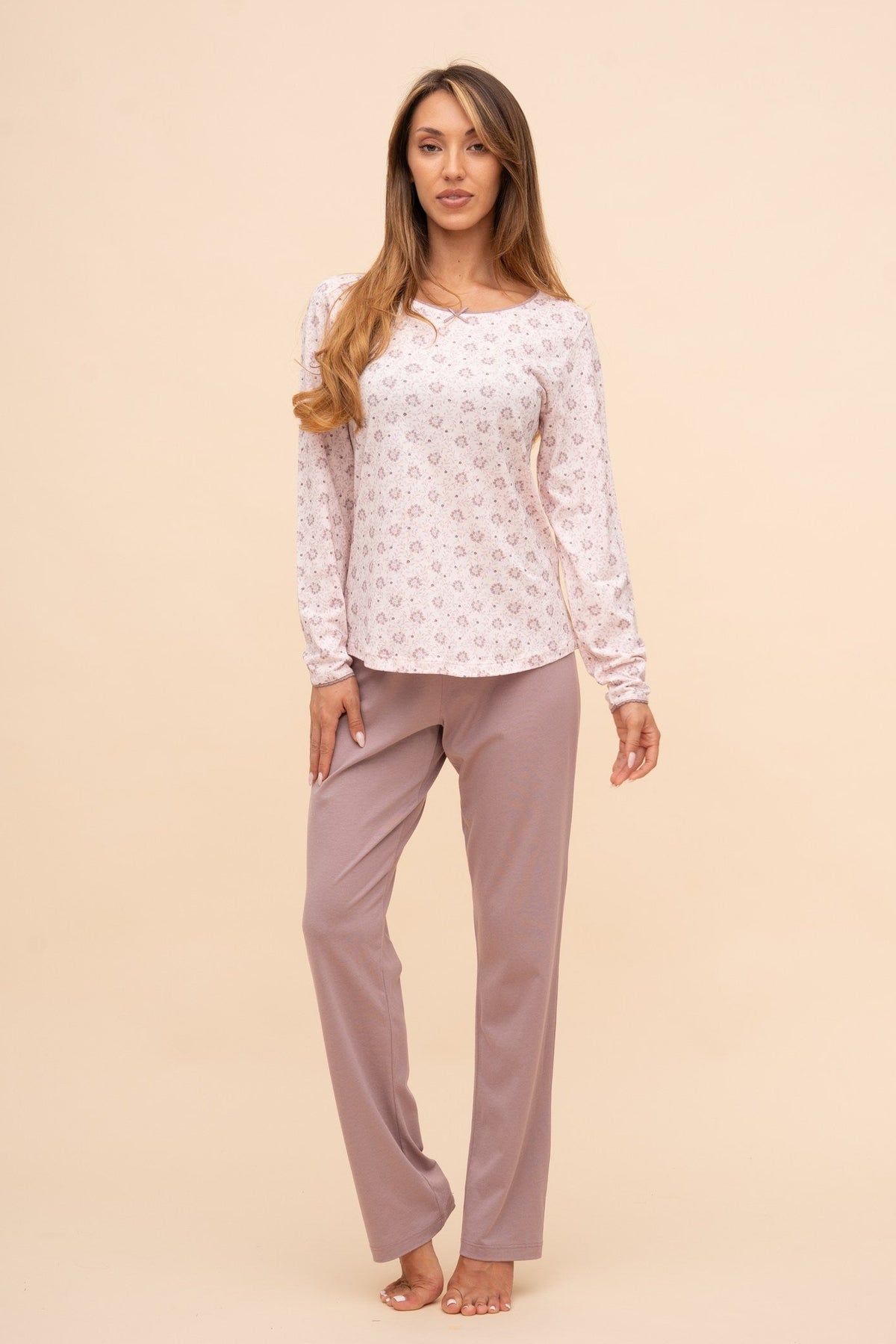 Pijama damă bumbac și modal cu mânecă scurtă „Little Miss Perfect”