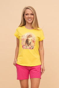Pijama damă bumbac cu mânecă scurtă „Sweet Dreams"