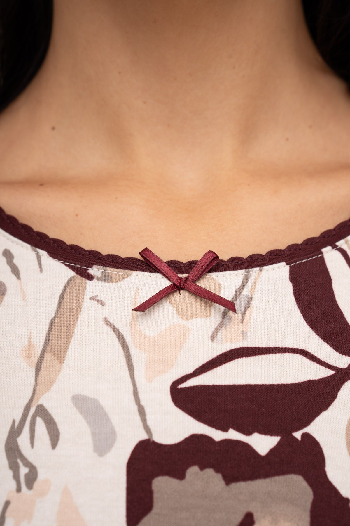 Pijama damă bumbac interlock cu mânecă lungă „Rudolph"