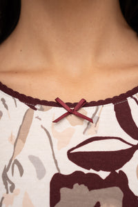 Pijama damă bumbac interlock cu mânecă lungă „Rudolph"