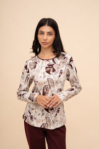 Pijama damă bumbac interlock cu mânecă lungă „Rudolph"