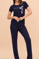 Pijama damă bumbac și modal cu mânecă scurtă „Little Miss Perfect”