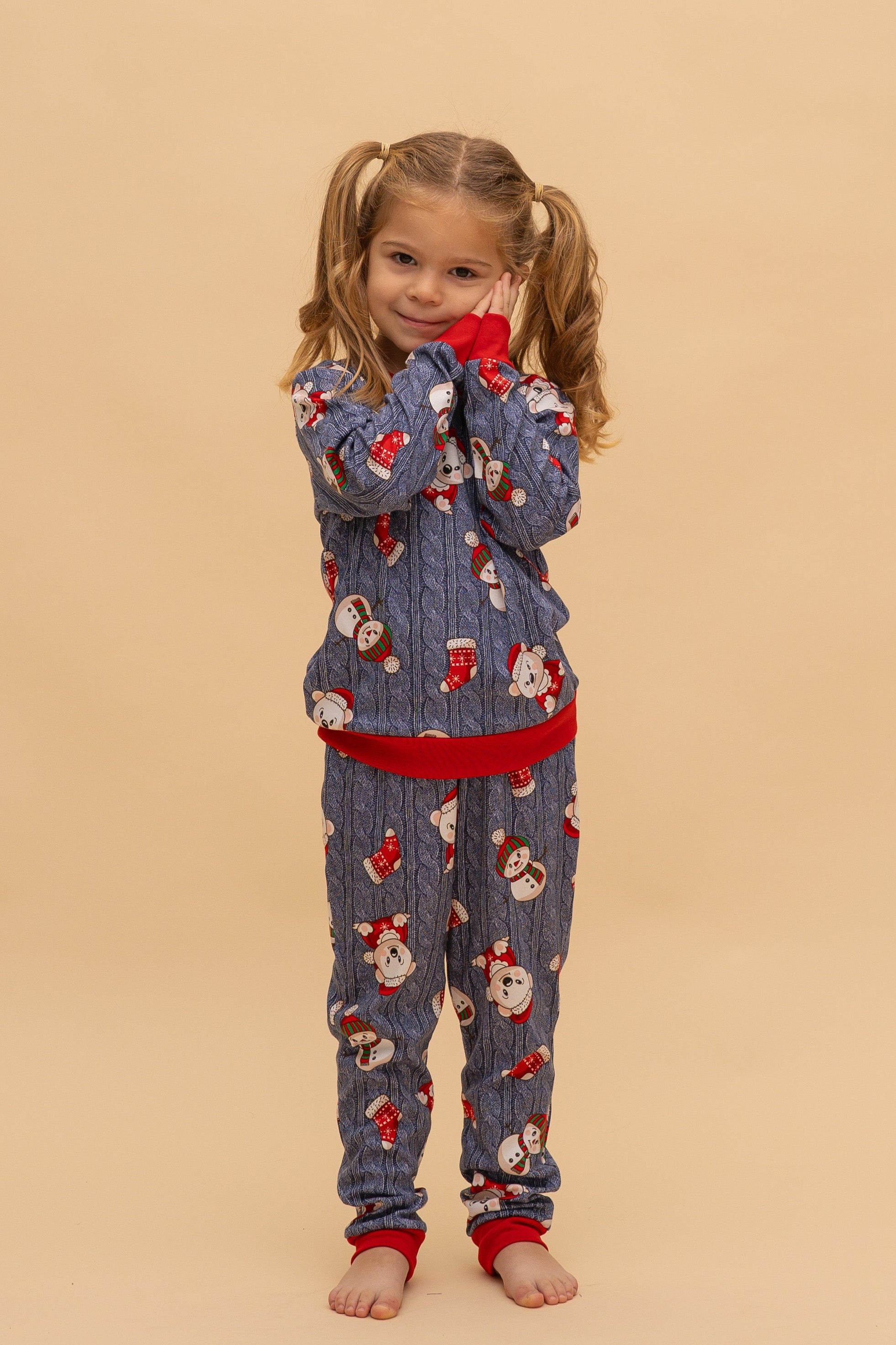 Pijama fete din bumbac „Christmas Sweater”