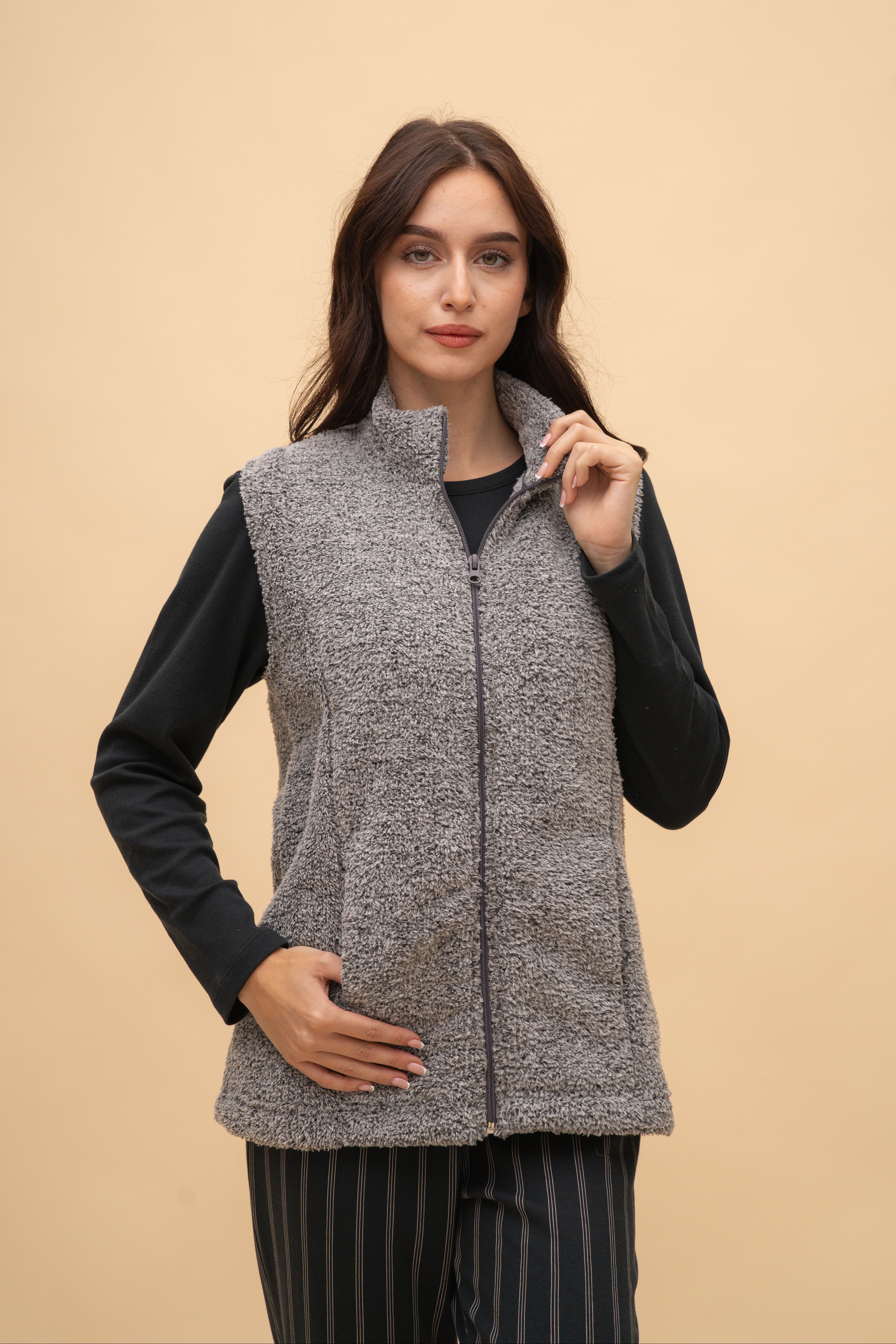 Vestă „Cozy” (Gri melanj)