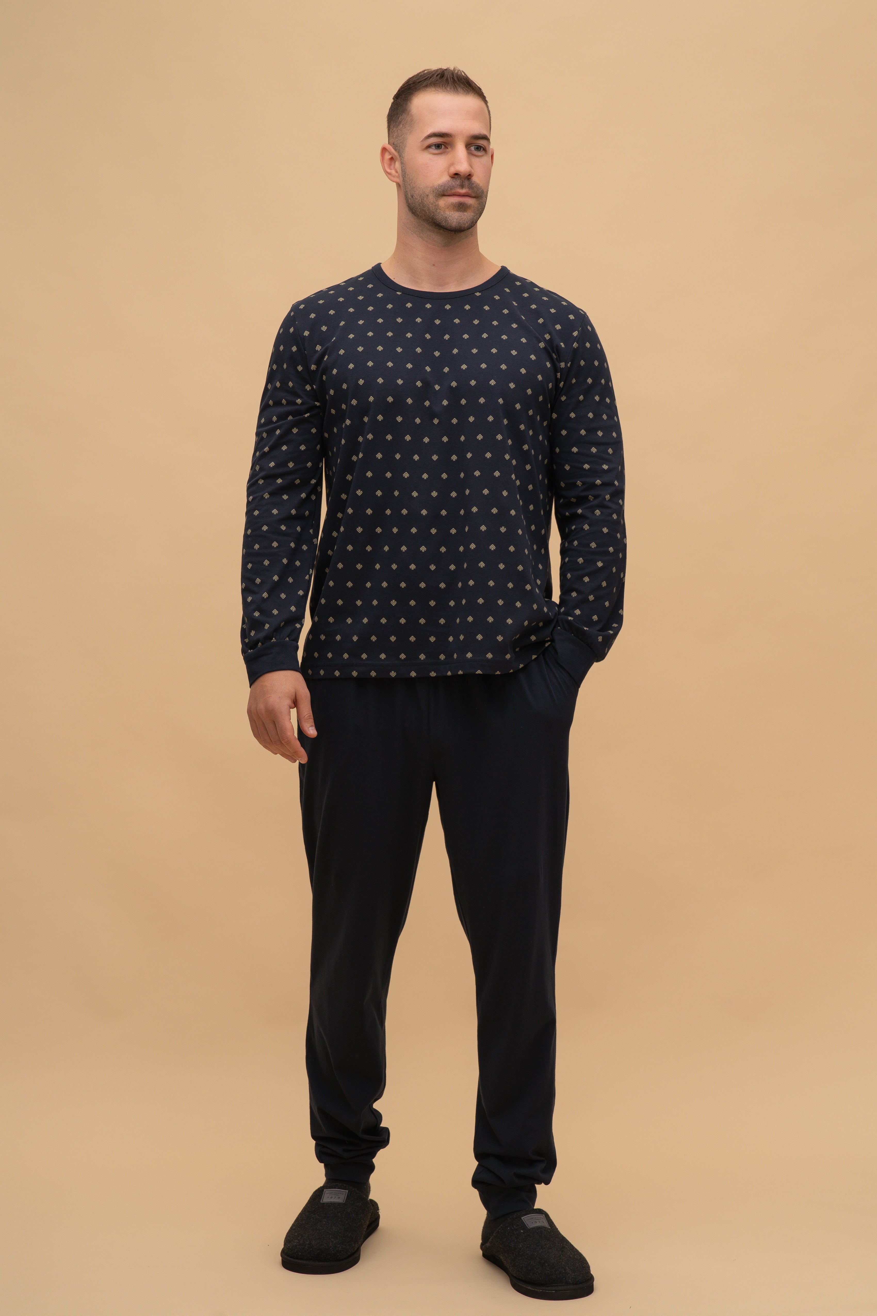 Pijama bărbați bumbac „Dot top” 